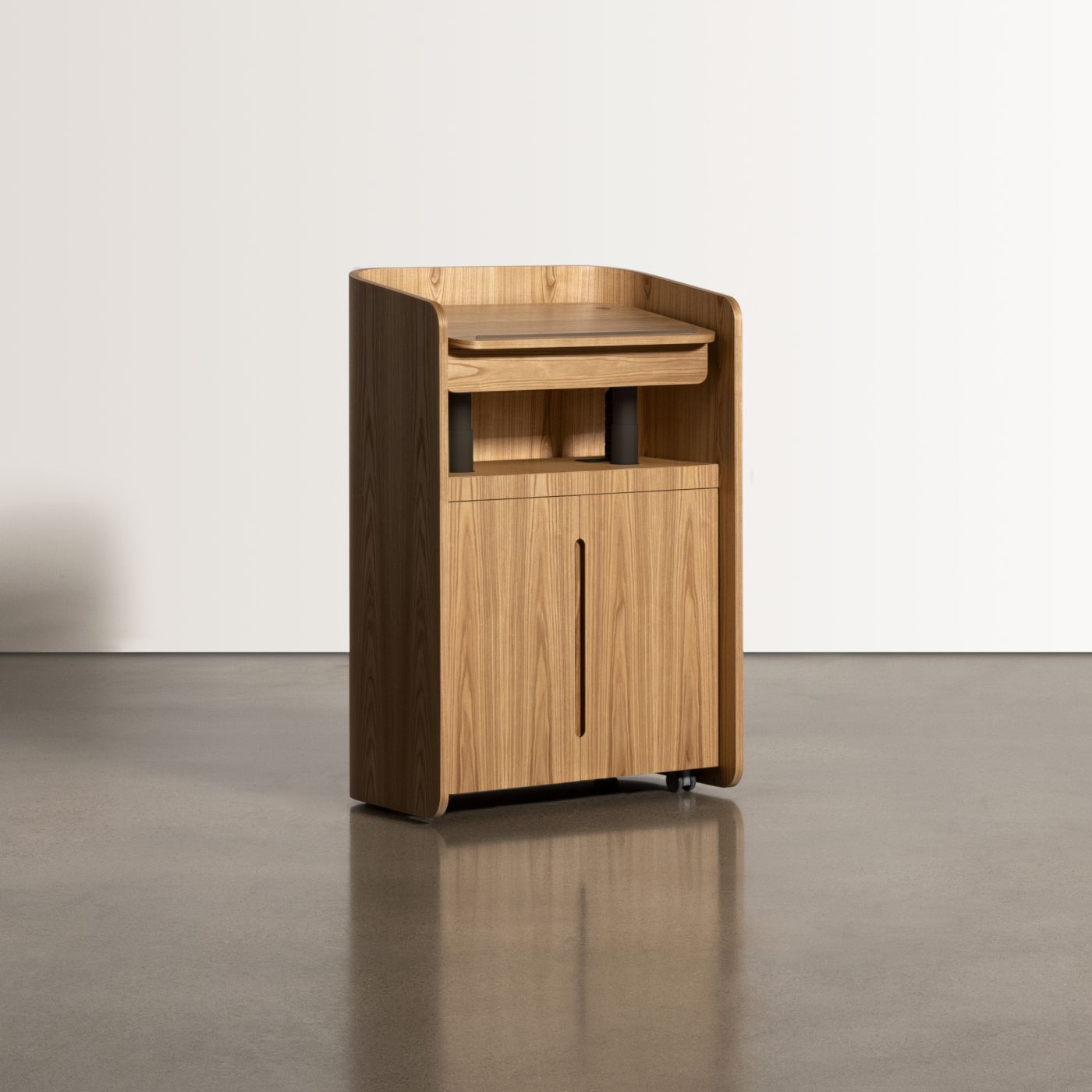 Crew Adjustable-Height Mobile Lectern
