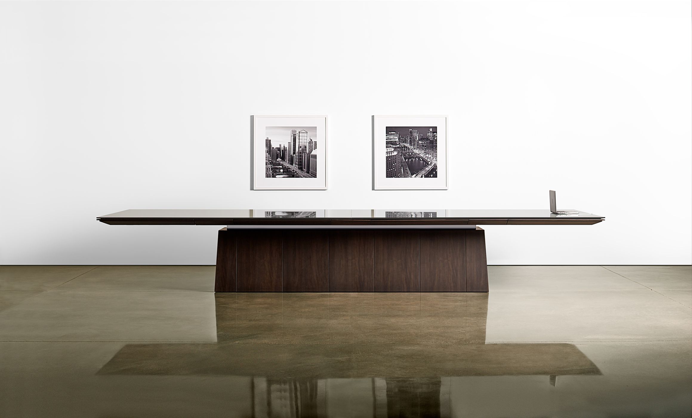 Mesa Special Surface Rectangular Table with Metal Trim