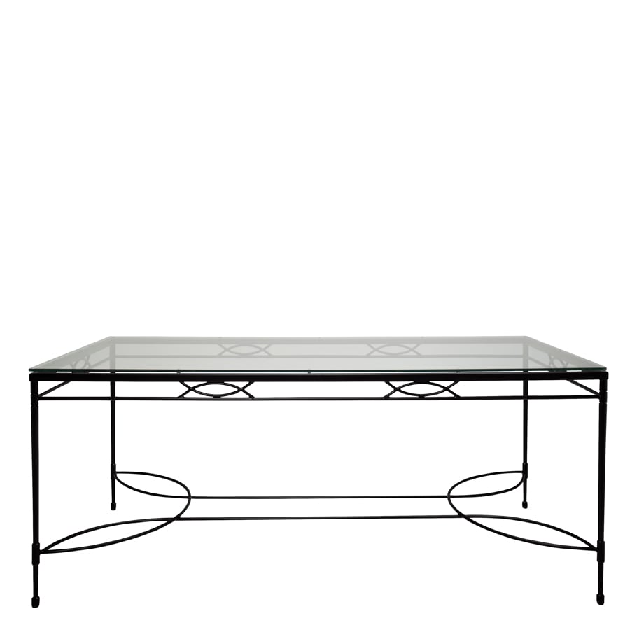 Amalfi Glass Top Dining Table Square
