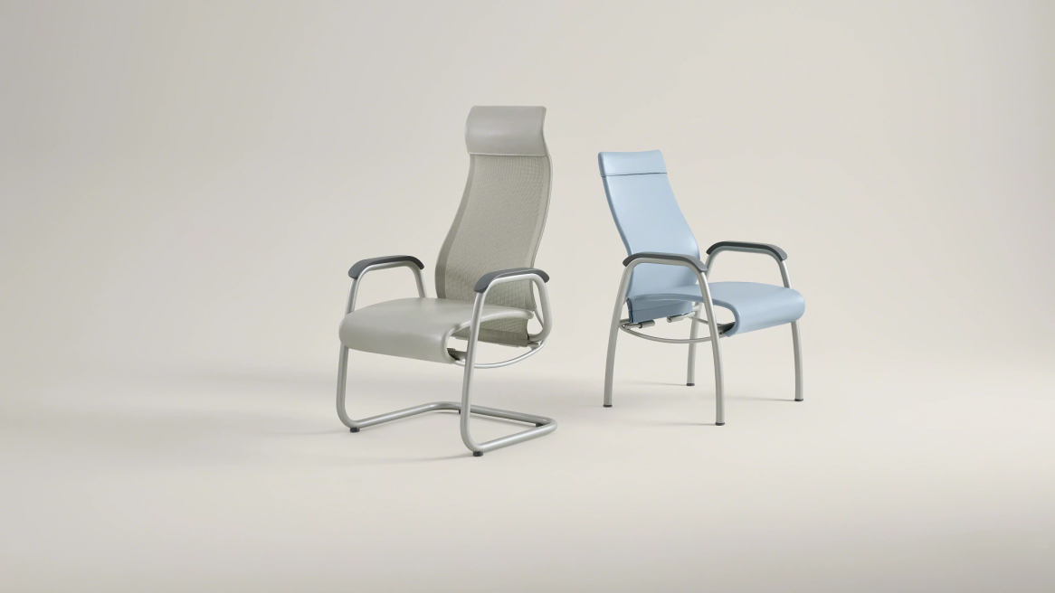 Cura High-Back Sled Base Chair